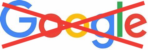 Crossed out Google logo
