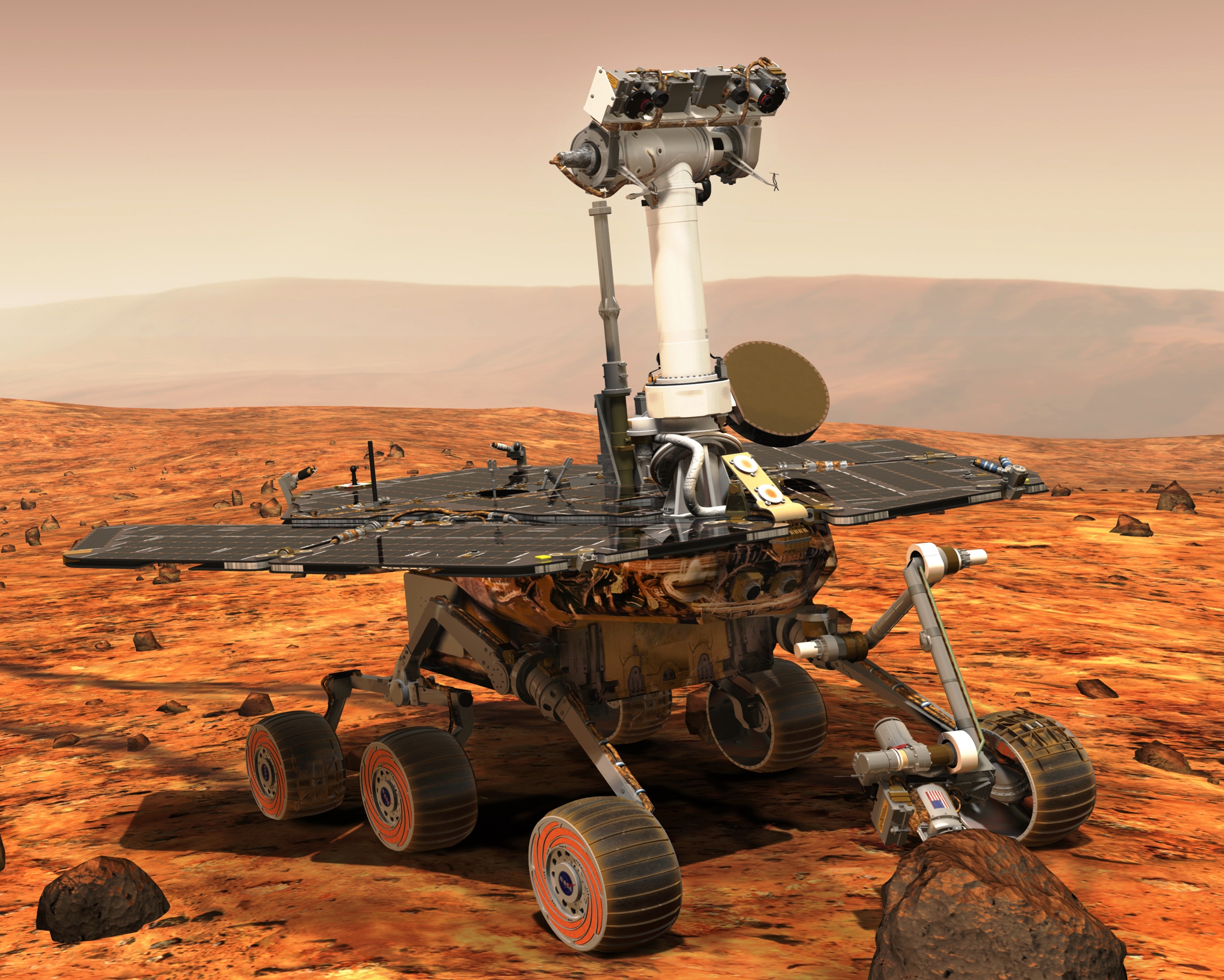 Mars Rover Spirit on Mars