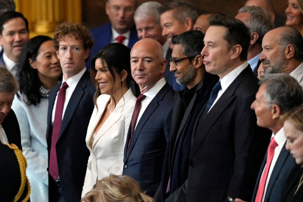 The CEO's of Meta, Amazon, Microsoft, and X attend Trump's inauguration.